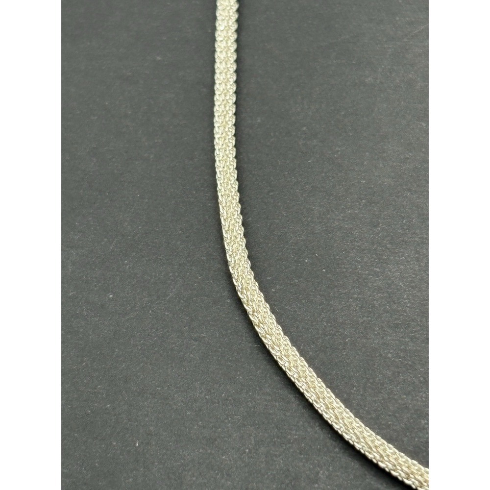 Vintage 18" Sterling Silver Mesh Chain Necklace 8 Grams 2.4MM G7 - Picture 6 of 9